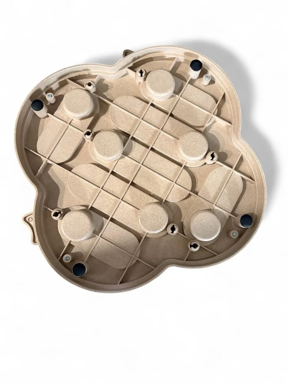 Slow Feed Puzzle for Fish - Beige Interactive Foraging Toy- level 3 advanced